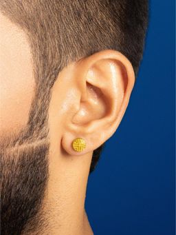 ORIONZ - Men Yellow Statement Sterling Silver Earring