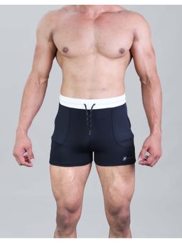 Keepfit - Men Black Swimming Contrast White Waistband Trunk