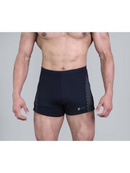 Keepfit - Men Swimming Contrast Mesh Pannel Black Design Trunk