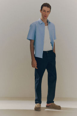 H&M - Men Blue Slim Fit Cotton Chinos