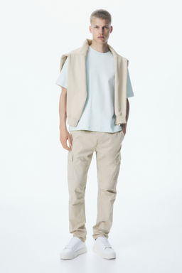 H&M - Men Beige Slim Fit Cargo Trousers