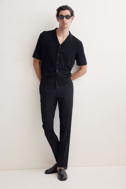 H&M - Men Black Slim Fit Tailo Trousers