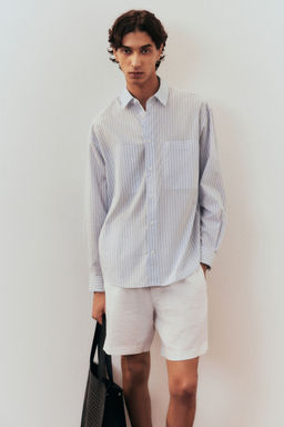 H&M - Men White Regular Fit Linen Shorts