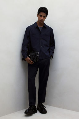 H&M - Men Blue Relaxed Fit Tape Trousers