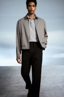 H&M - Men Black Relaxed Fit Tape Trousers