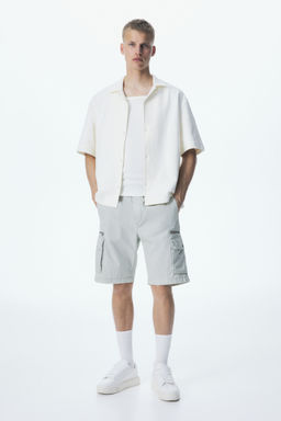 H&M - Men Grey Regular Fit Cargo Shorts