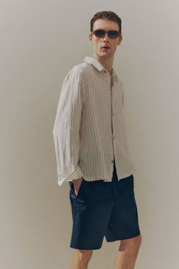 H&M - Men Blue Regular Fit Chino Shorts