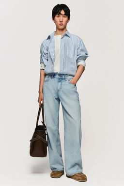 H&M - Men Blue Straight Loose Lightweight Jeans