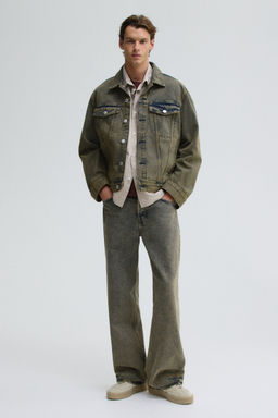 H&M - Men Green Loose Straight Jeans