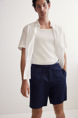 H&M - Men Blue Relaxed Fit Shorts