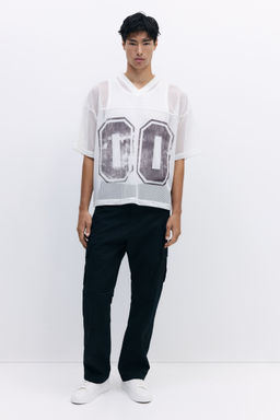 H&M - Men Black Regular Fit Twill Cargo Trousers