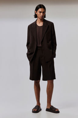 H&M - Men Brown Loose Fit Bermuda Shorts