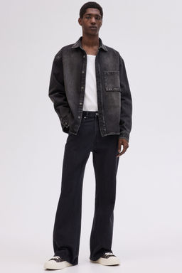 H&M - Men Black Bootcut Regular High Jeans