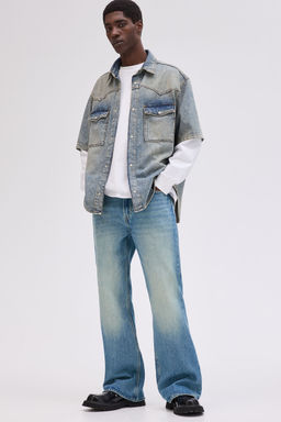 H&M - Men Blue Bootcut Regular High Jeans