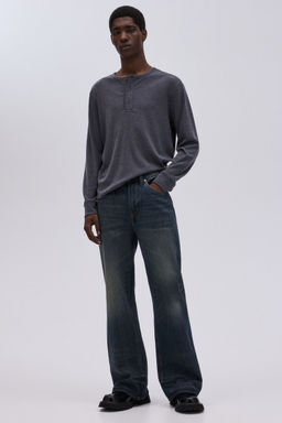 H&M - Men Blue Bootcut Regular High Jeans
