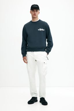 H&M - Men White Regular Fit Cargo Trousers