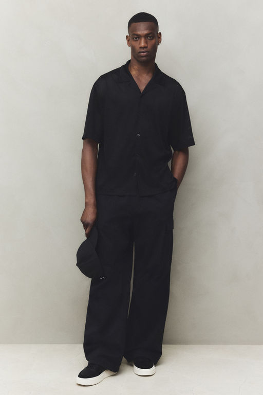 black fitted dress shirt goTIELESS Ultimate Dress Shirt (Black)