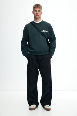 H&M - Men Grey Loose Fit Cargo Trousers