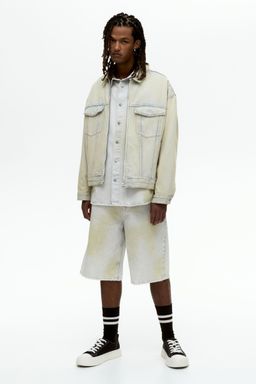 H&M - Men Blue Baggy Denim Shorts