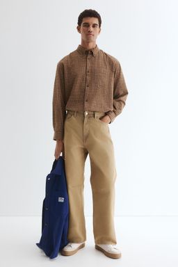 H&M - Men Beige Relaxed Fit Cotton Chinos