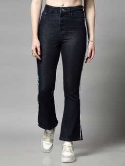COSMIC TRIO - High Rise Bootcut Navy Blue Jeans