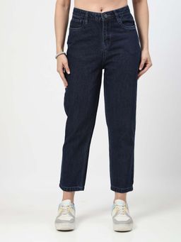 COSMIC TRIO - Women Mid Rise Denim Navy Blue Jeans