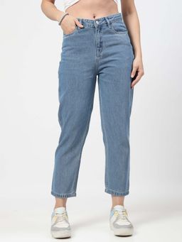 COSMIC TRIO - Women Mid Rise Denim Blue Jeans