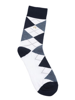 Arrow - Mens White Argyle Socks