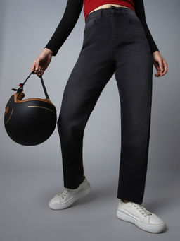 High Star - Women Straight Fit High-Rise Clean Look Light Fade Stretchable Jeans