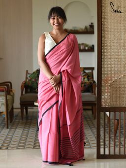 Suta - Pink Cotton Saree