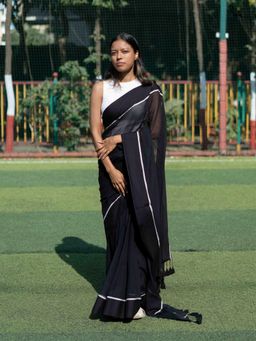Suta - Black Mul Cotton Saree