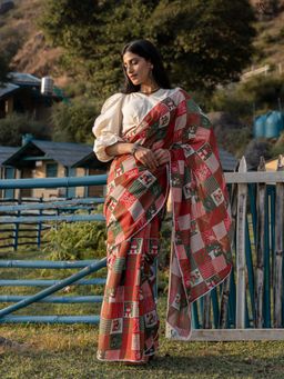 Suta - Multicolour Viscose Cotton Saree