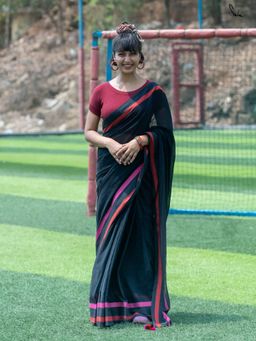 Suta - Black Cotton Saree