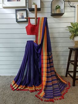 Suta - Blue Cotton Saree