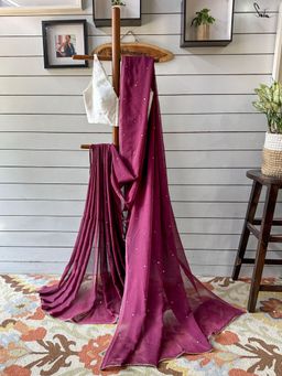 Suta - Purple Mul Cotton Saree