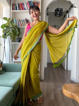 Suta - Green Mul Viscose Saree