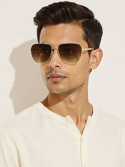 John Jacobs - Unisex Full Polarised Uv Protected Stylish & Premium Square Brown Lens Sunglasses
