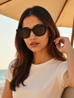 John Jacobs - Polarized & 100% UV Protected Stylish & Premium Grey Lens Sunglasses