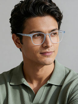 Lenskart Hustlr - Peyush Bansal Unisex Zero Power Computer Glasses-Blue Sky