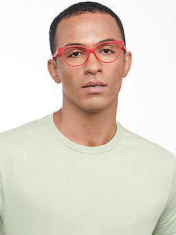 Lenskart Blu - Red Cat Eye Computer Glasses - LB E14452