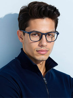 Lenskart Hustlr - Navy Blue Full Rim Wayfarer Lenskart Hustlr Eyeglasses - LB-208961 (49)
