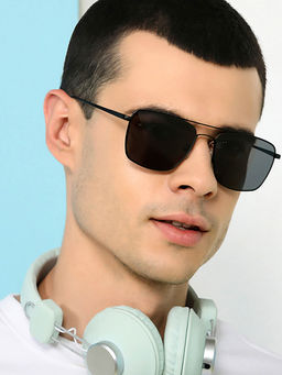 John Jacobs - by Lenskart JJ TINTS Black Grey Unisex UV Protected Sunglasses - JJ S12473