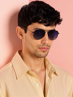 Vincent Chase - Black Metal Sunglasses