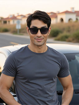 Vincent Chase - Black Full Rim Wayfarer Sunglasses - VC S13980
