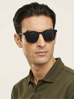 Vincent Chase - Black Grey Full Rim Square Polarized URBAN RETRO VC S14090 C3 Polarized Sunglasses
