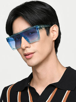 Vincent Chase - Blue Gradient Blue Transparent Full Rim Square INDOOR GLASSES VC S17431-C2 Sunglasses