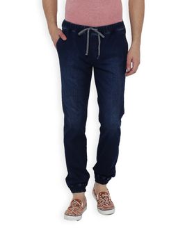 Van Heusen - Navy Blue Solid Slim Fit Jeans