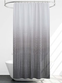 Kuber Industries - Grey Odette Design Peva Shower Curtain (7 Feet)
