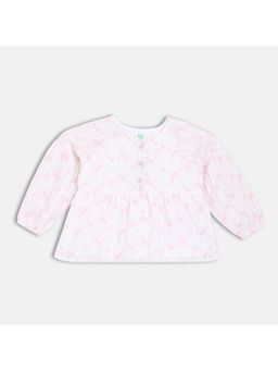 MINI KLUB - Girls Pink Embroidered Cotton Top