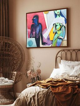 The Art House - Abstract Painting Multicolor (40X30 Inches)